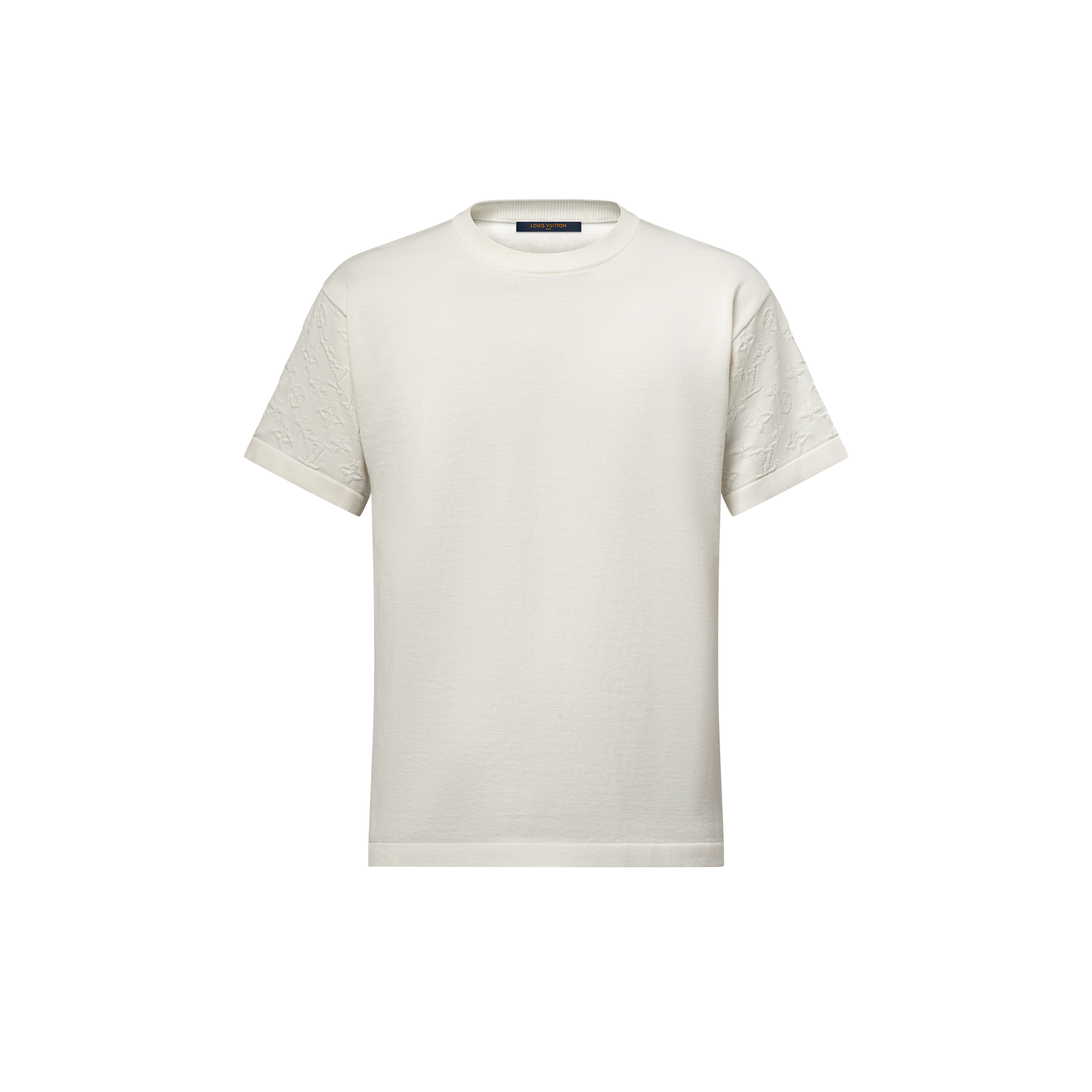 Men - Short-Sleeved Cotton Crewneck  Men Ready-to-Wear T-Shirts and Polos | LOUIS VUITTON (Product zoom)