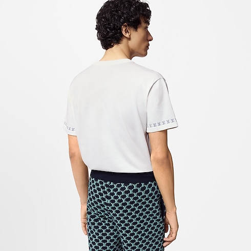 Men - Short-Sleeved Cotton Crewneck Men Ready-to-Wear All Ready-to-Wear | LOUIS VUITTON (Product zoom)