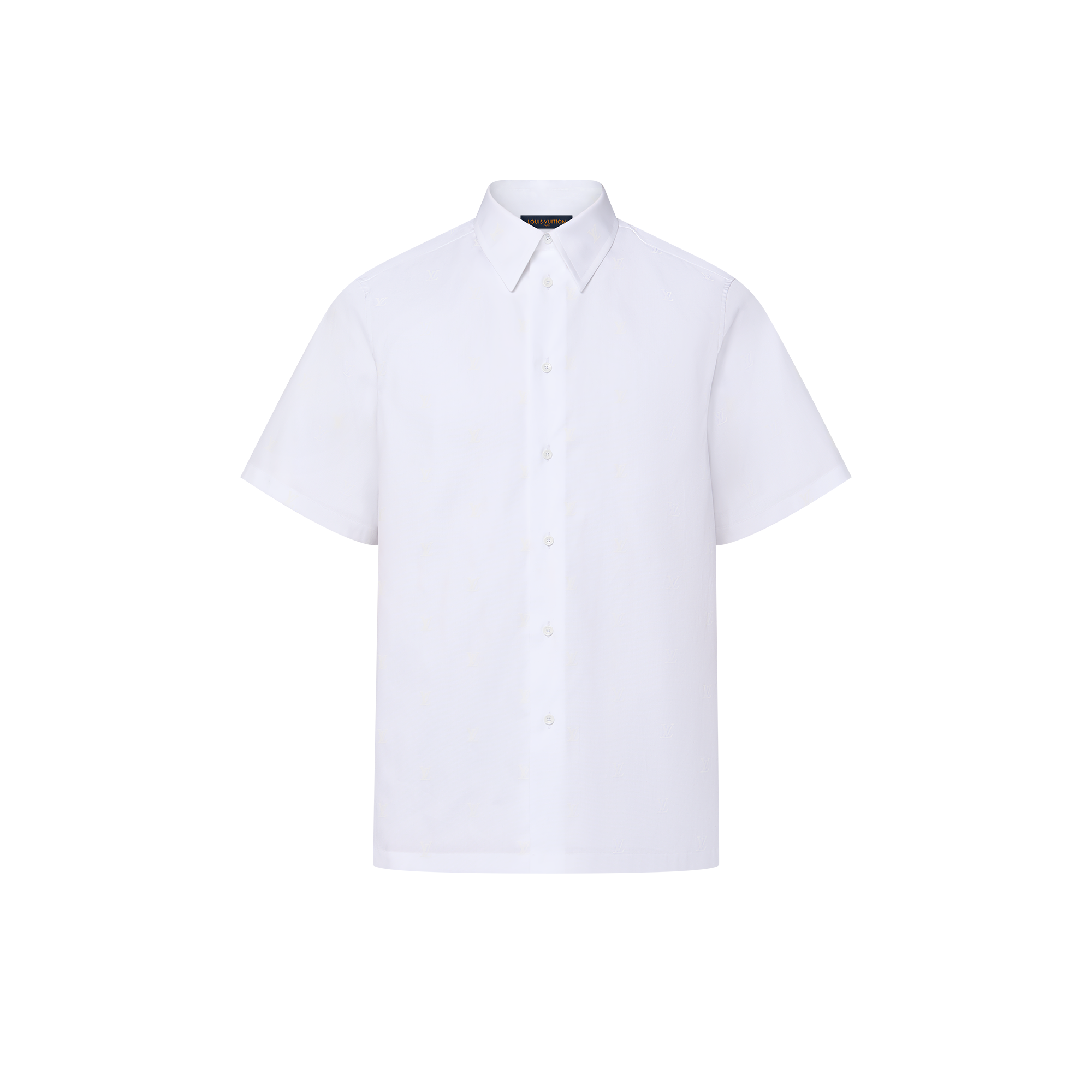 Men - Short-Sleeved Cotton Oxford Shirt  Men Ready-to-Wear Shirts | LOUIS VUITTON (Product zoom)