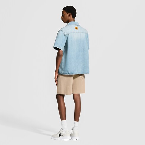 Men - Short-Sleeved Denim Shirt Men Ready-to-Wear Shirts | LOUIS VUITTON (Product zoom)
