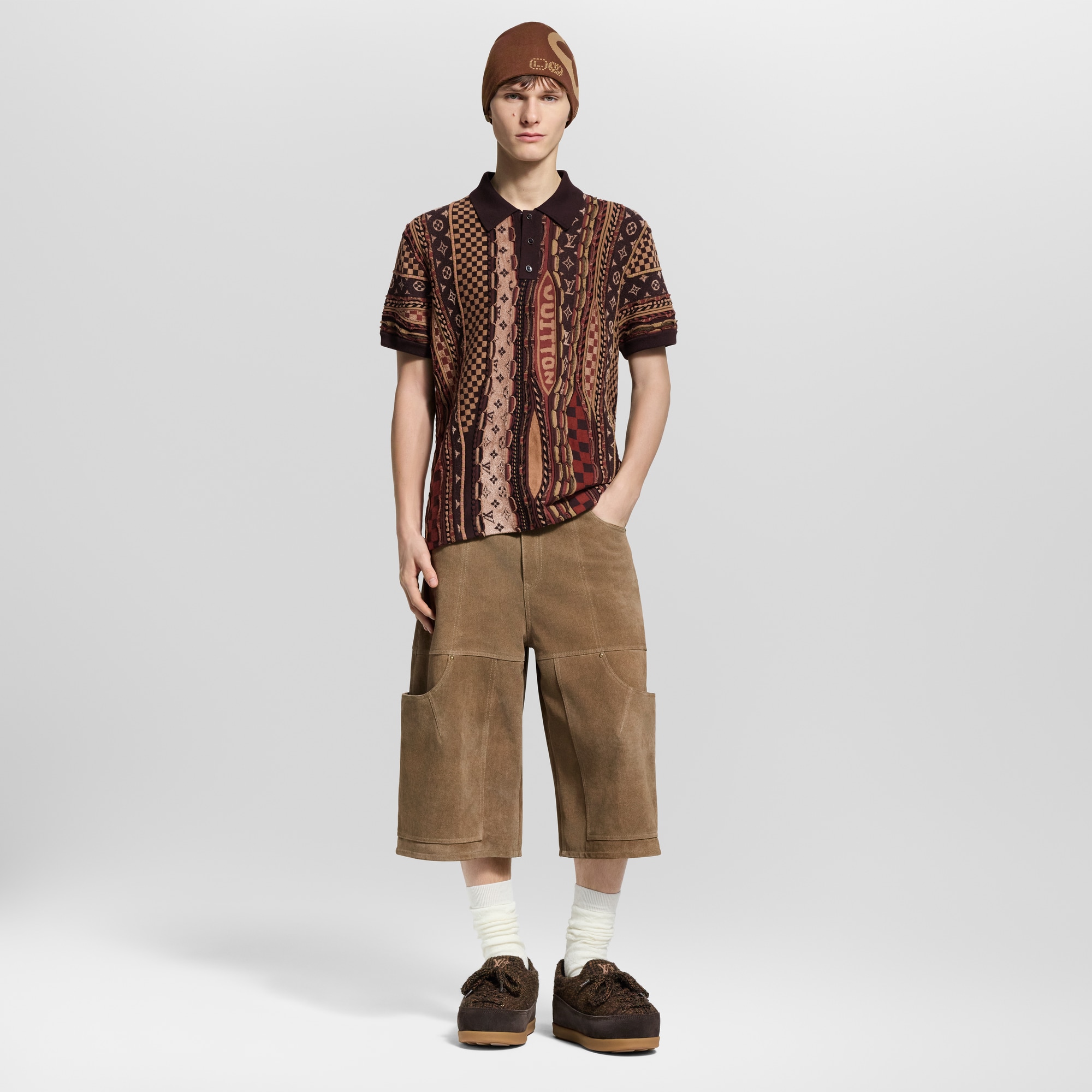 Men - Short-Sleeved Polo Shirt  Men Ready-to-Wear T-Shirts and Polos | LOUIS VUITTON (Product zoom)