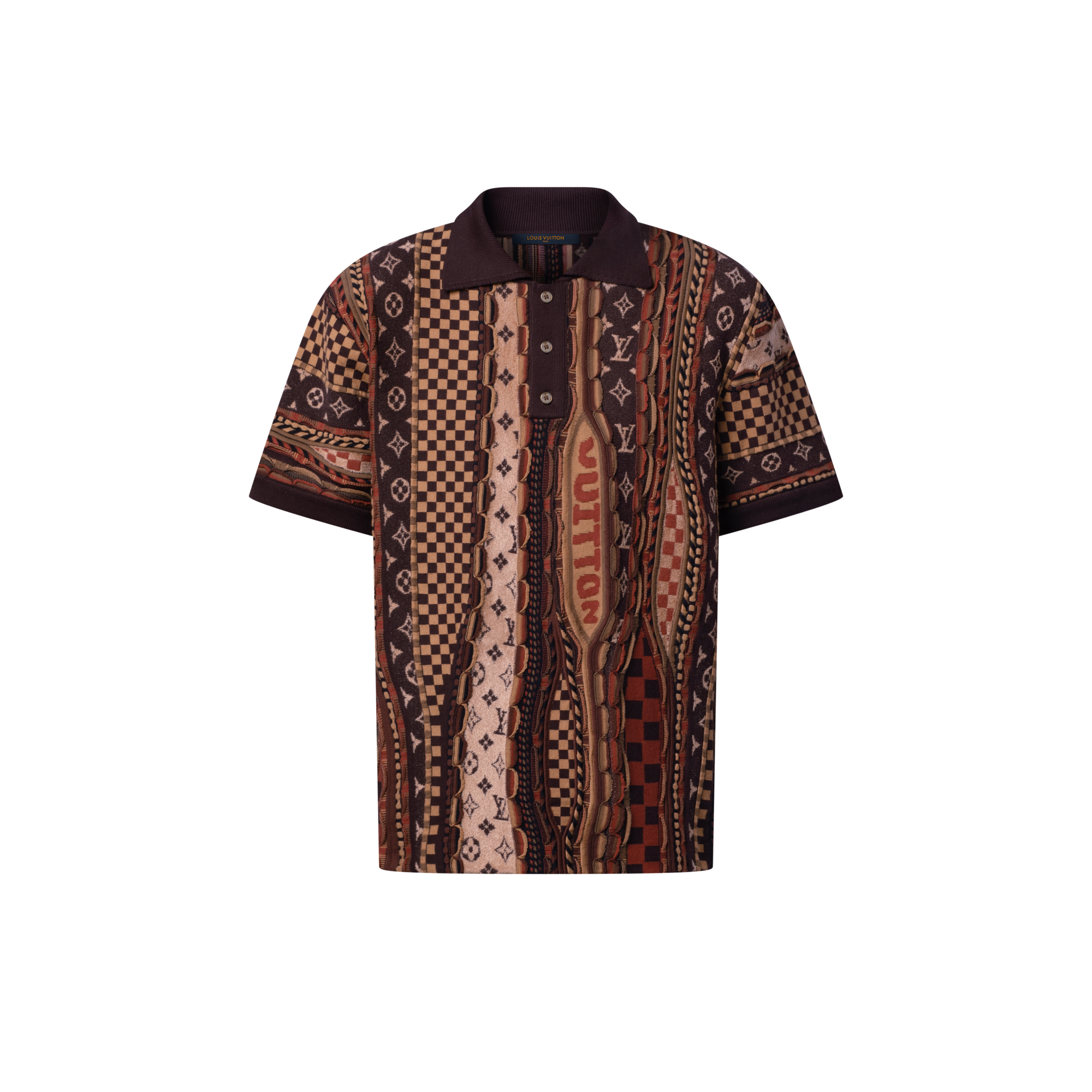 Men - Short-Sleeved Polo Shirt  Men Ready-to-Wear T-Shirts and Polos | LOUIS VUITTON (Product zoom)