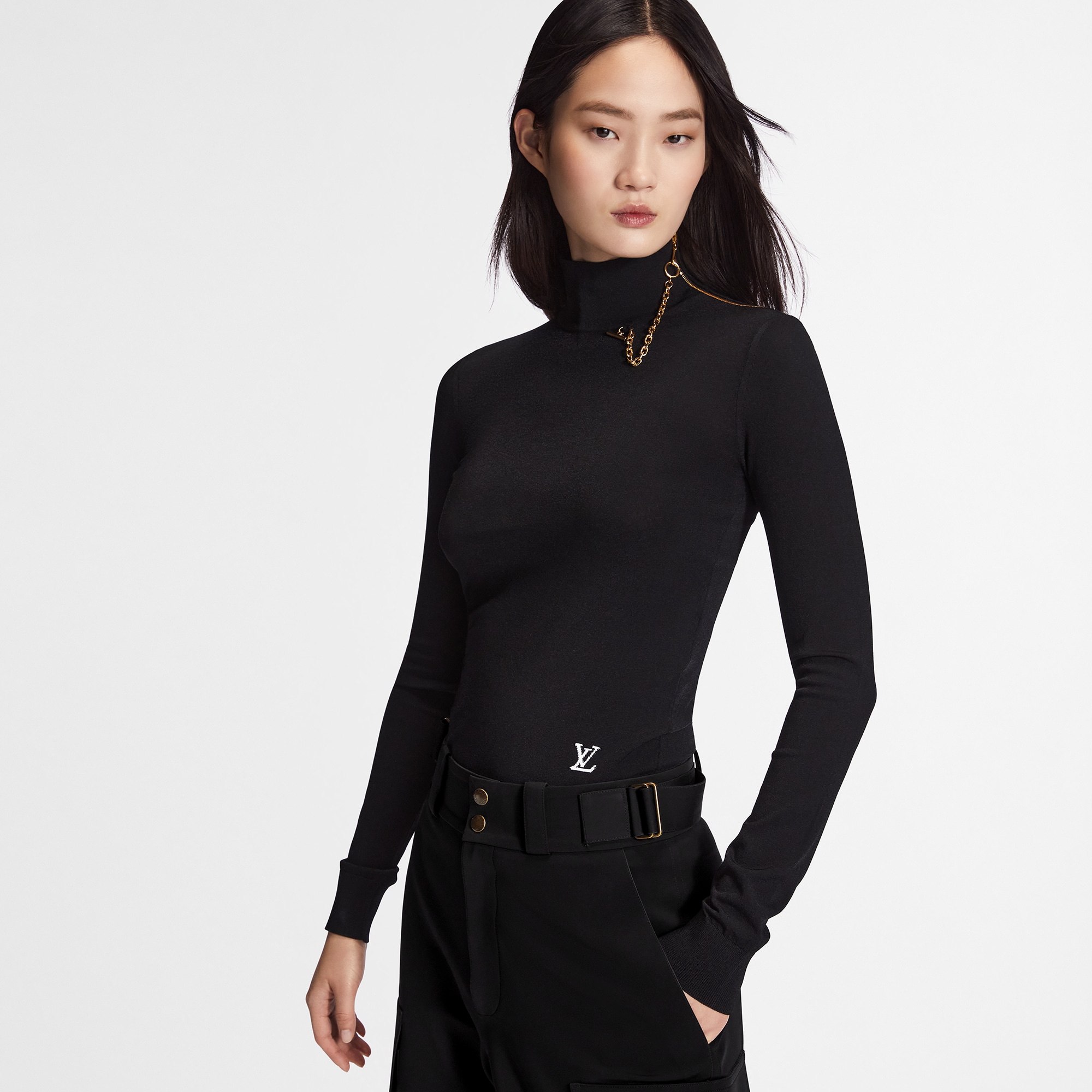 Women - Shoulder Detail Turtleneck Sweater  Women Ready-to-Wear Knitwear | LOUIS VUITTON (Product zoom)