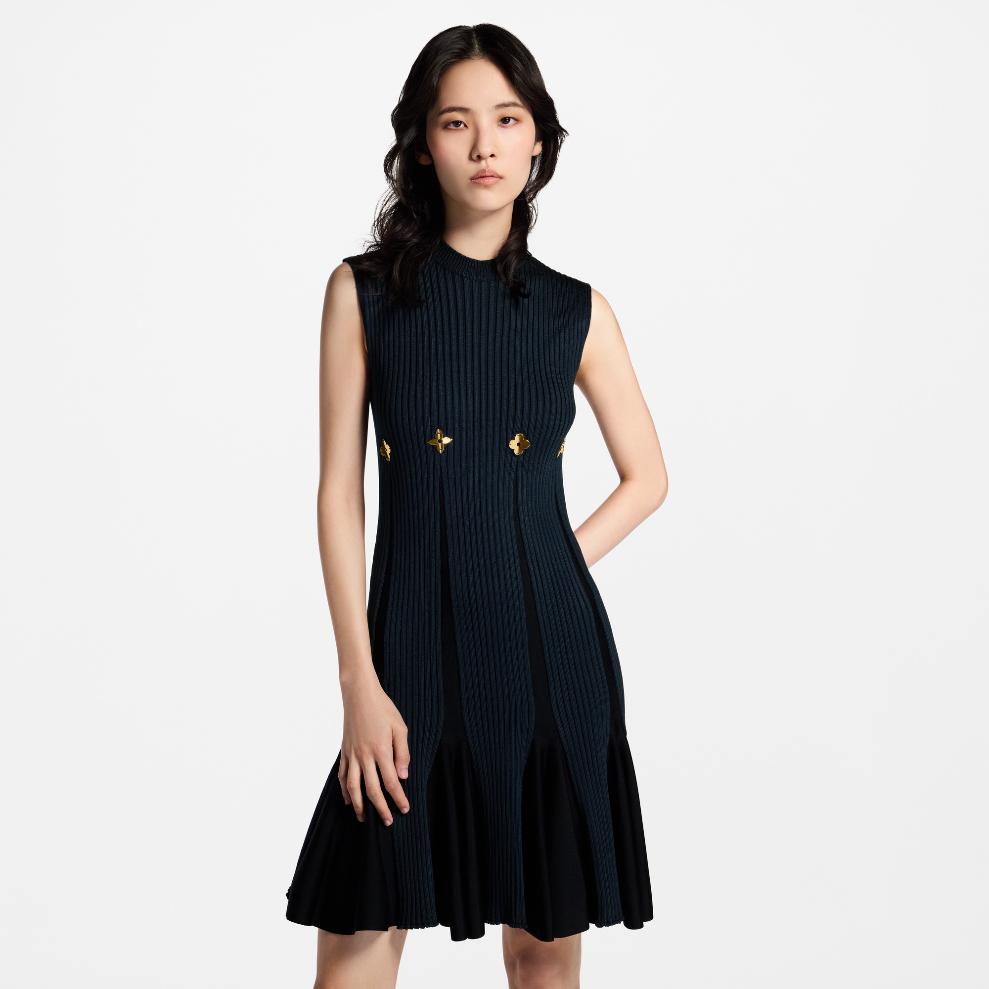 Women - Signature Accent Knit Dress  Women Ready-to-Wear Dresses | LOUIS VUITTON (Product zoom)
