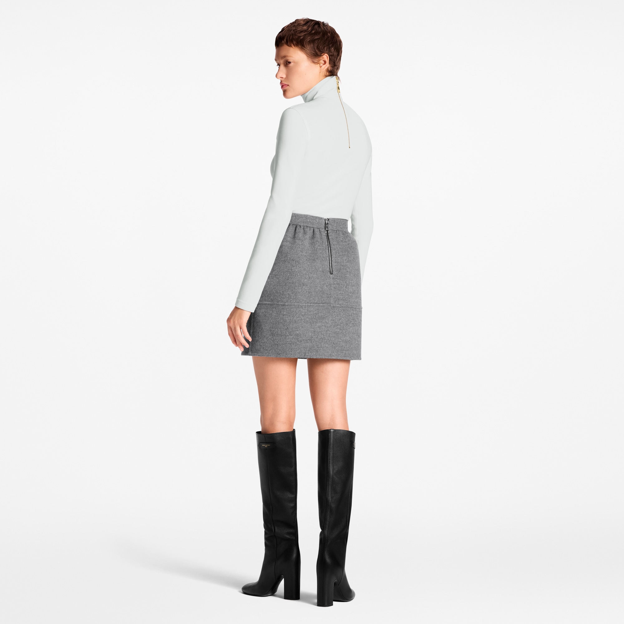 Women - Signature Charm Double-Faced Skirt  Women Ready-to-Wear Skirts and Shorts | LOUIS VUITTON (Product zoom)
