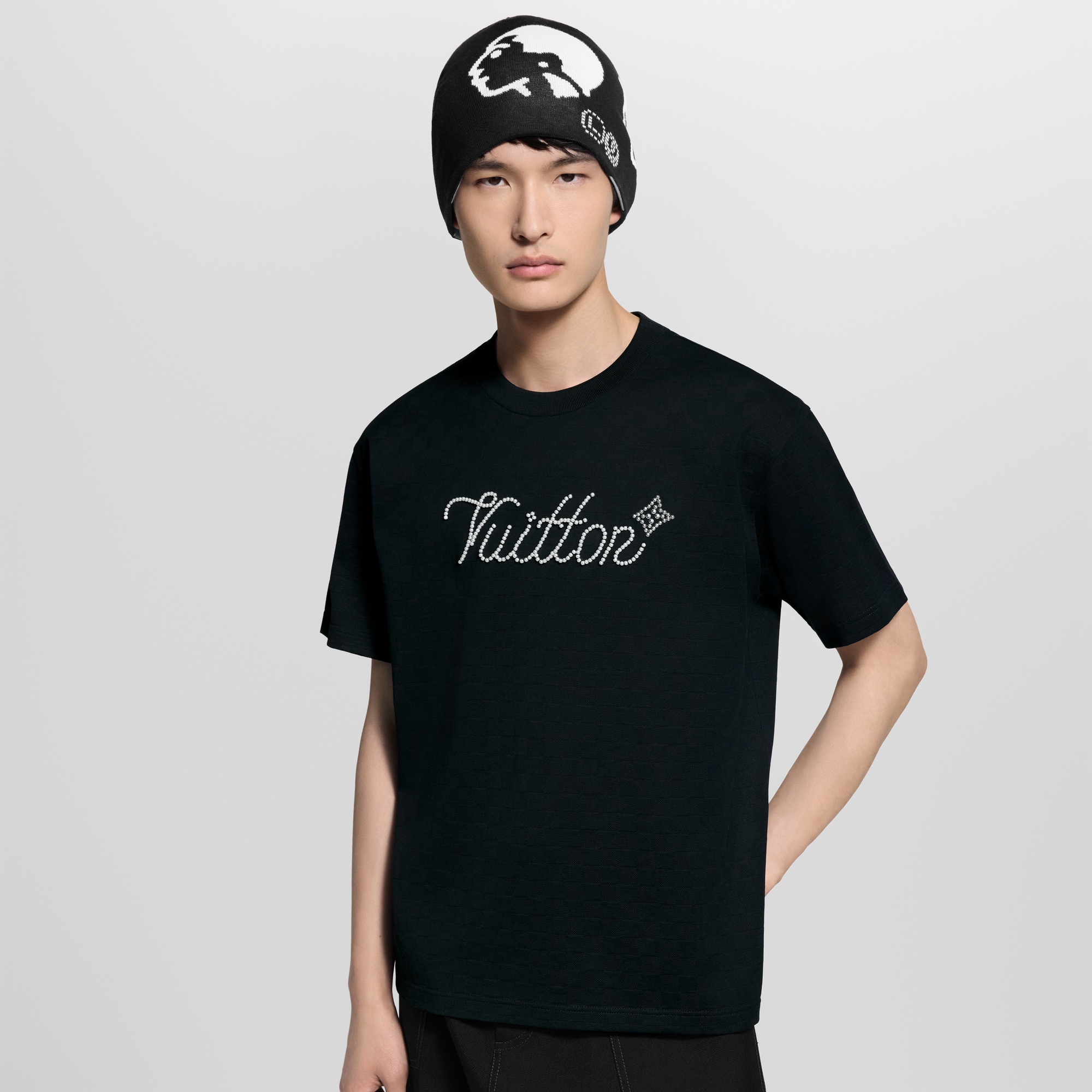 LOUIS VUITTON スタンプサークルロゴ Tシャツ グレー系 Mサイズ 
