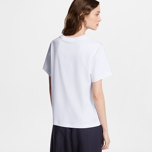 Women - Signature Embroidery T-Shirt Women Ready-to-Wear Tops | LOUIS VUITTON (Product zoom)