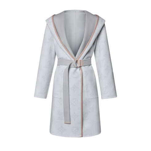 Women - Signature Hooded Wrap Coat Women Ready-to-Wear Coats and Jackets | LOUIS VUITTON (Product zoom)