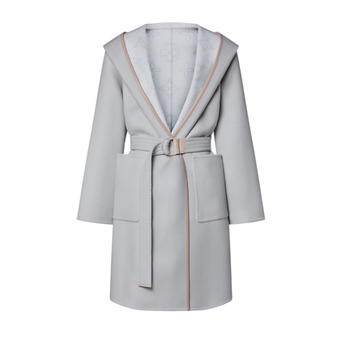 Women - Signature Hooded Wrap Coat Women Ready-to-Wear Coats and Jackets | LOUIS VUITTON (Product zoom)