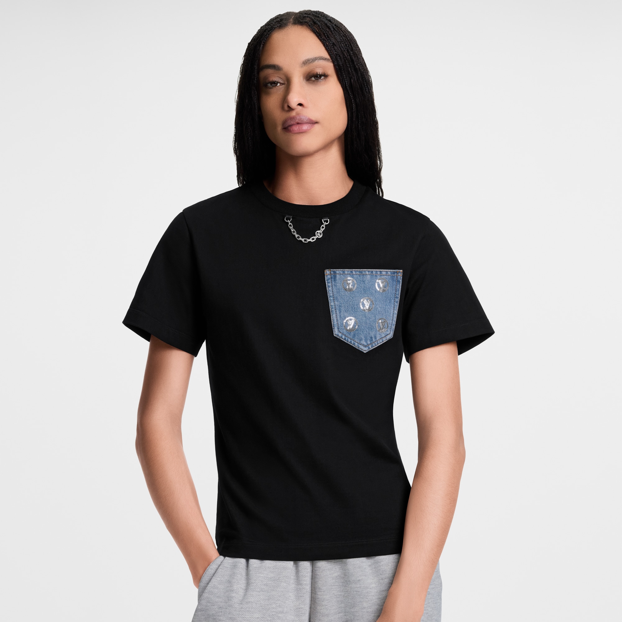 Women - Signature Pocket T-Shirt  Women Ready-to-Wear Tops | LOUIS VUITTON (Product zoom)