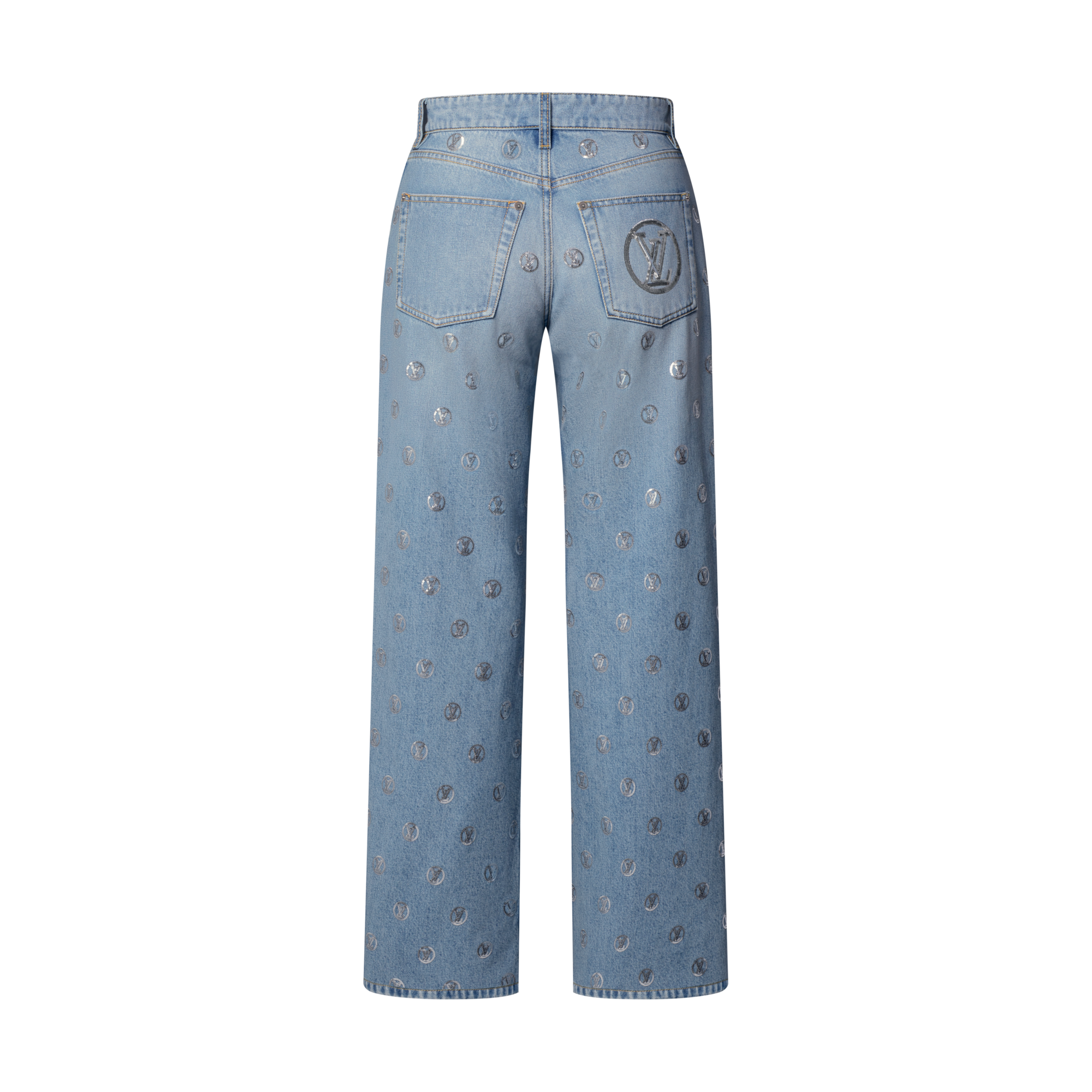 Women - Signature Sequin Bootcut Jeans  Women Ready-to-Wear Trousers | LOUIS VUITTON (Product zoom)