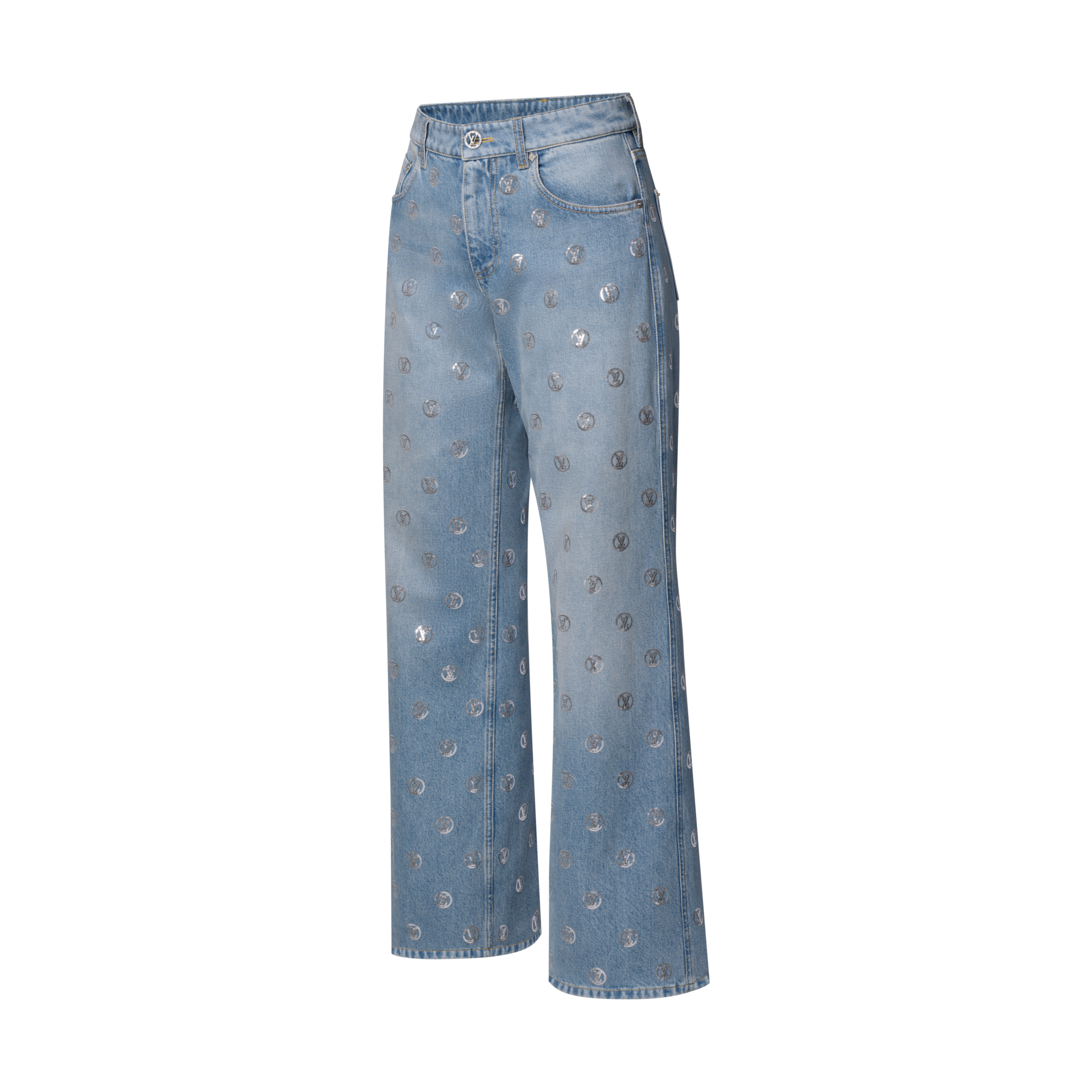 Women - Signature Sequin Bootcut Jeans  Women Ready-to-Wear Trousers | LOUIS VUITTON (Product zoom)