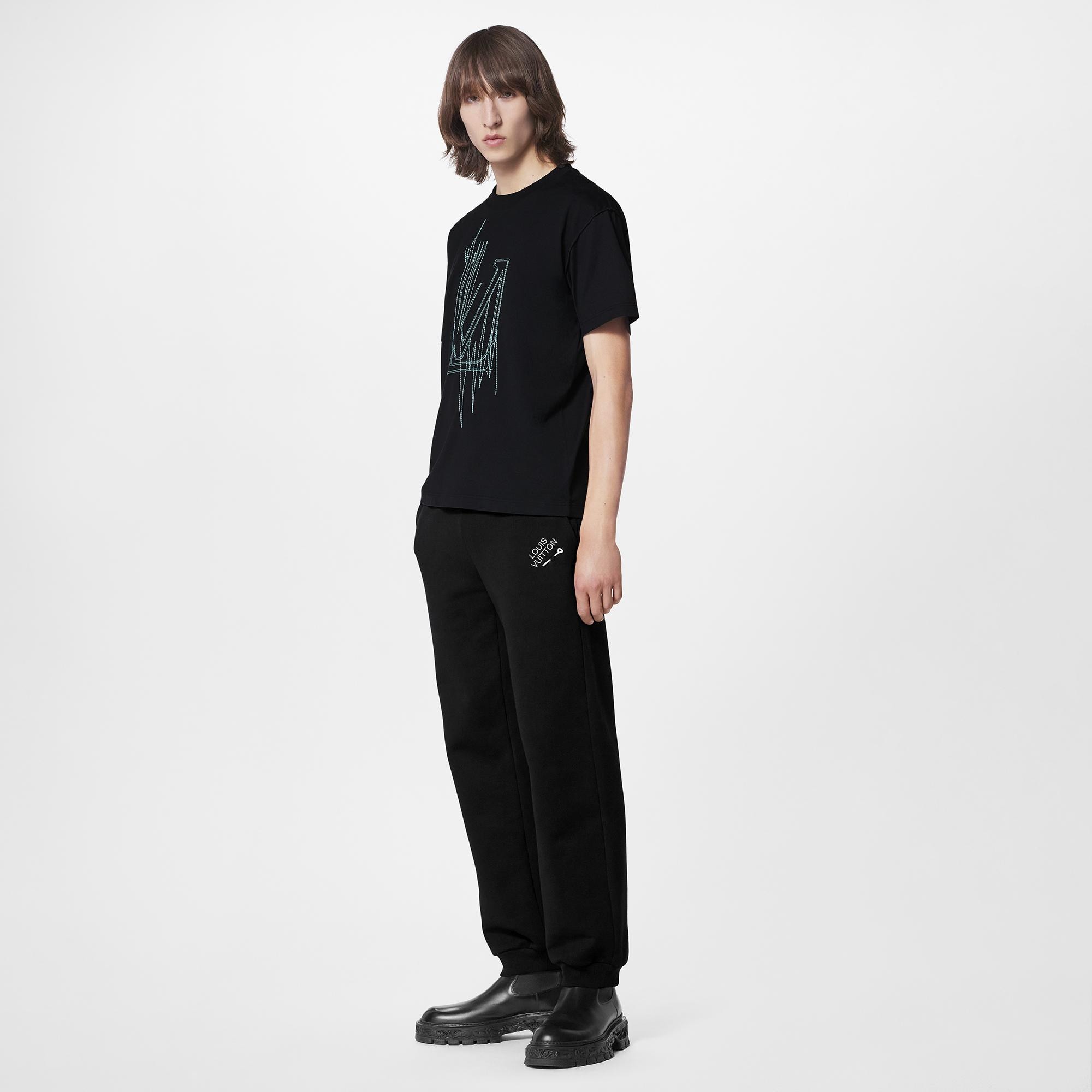 Men - Signature Trousers With Embroidery  Men Ready-to-Wear Trousers | LOUIS VUITTON (Product zoom)