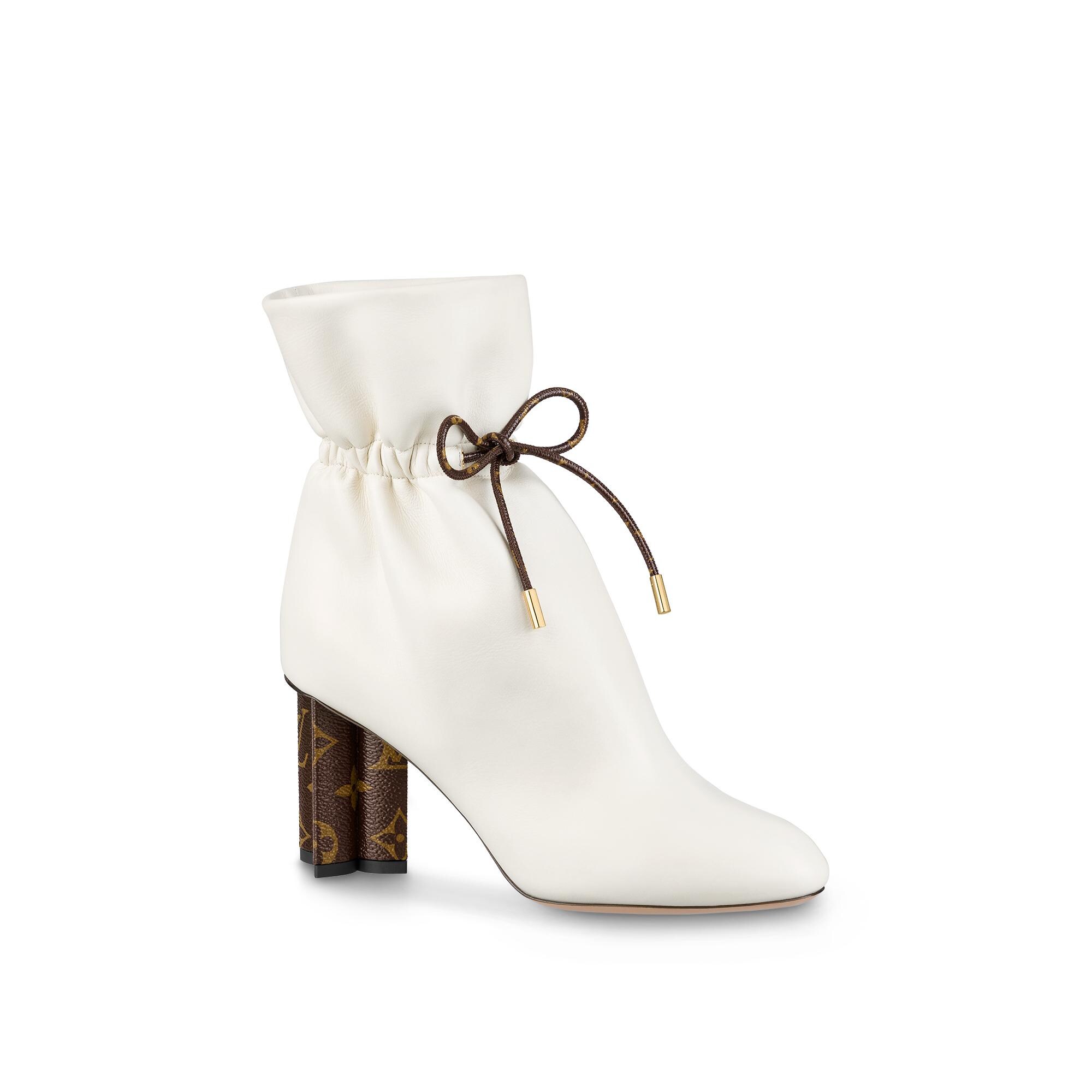 louis vuitton white booties