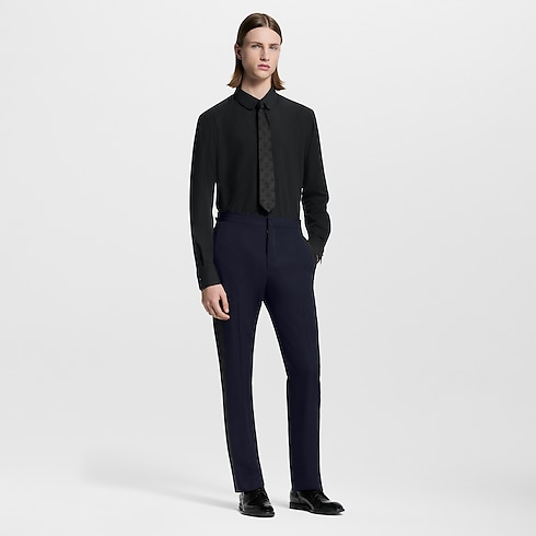 Men - Silk-Blend Evening Shirt Men Ready-to-Wear Shirts | LOUIS VUITTON (Product zoom)