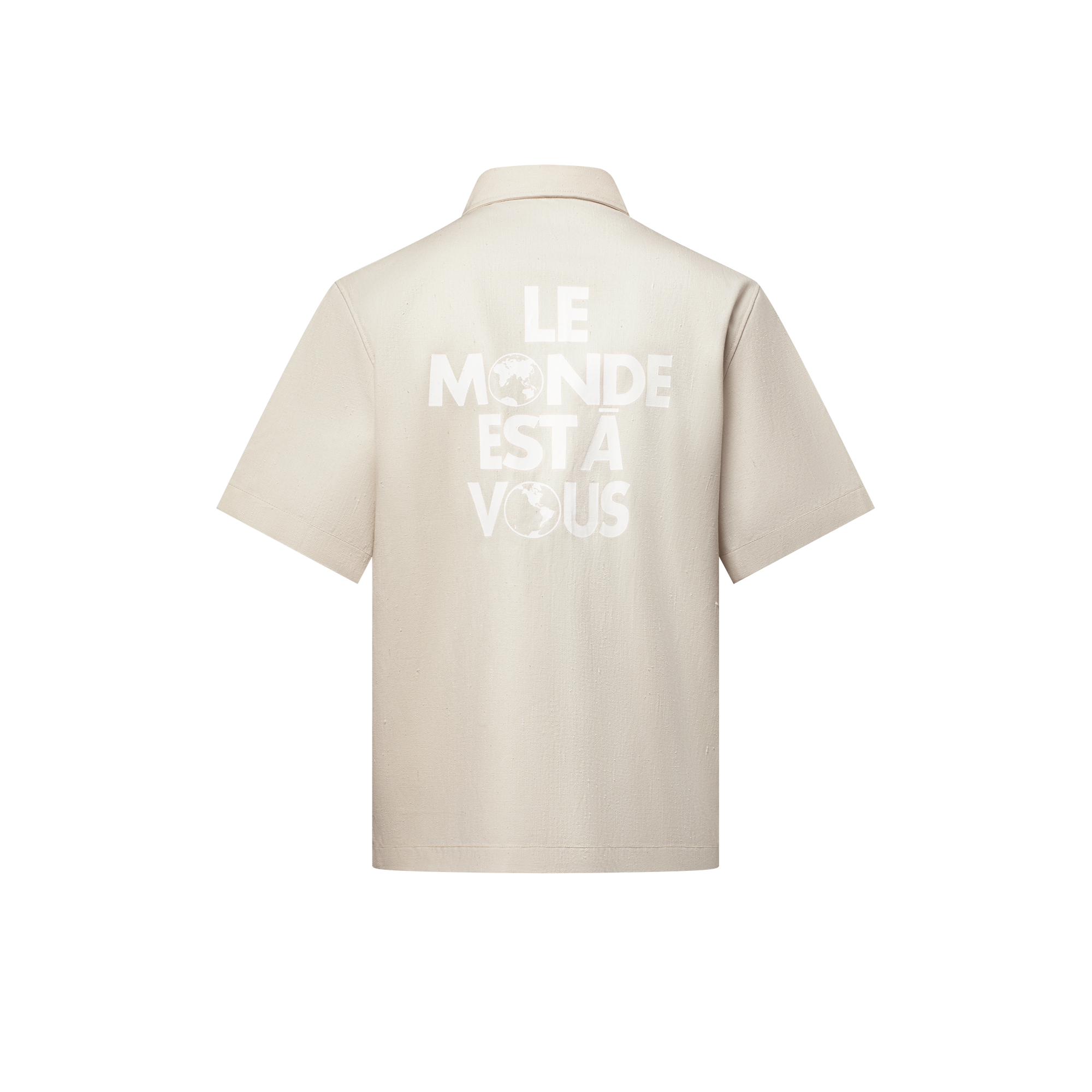 Men - Silk-Blend Short-Sleeved Shirt  Men Ready-to-Wear Shirts | LOUIS VUITTON (Product zoom)