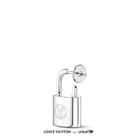 Jewellery - Silver Lockit Earring, Sterling Silver Jewellery Categories Earrings | LOUIS VUITTON (Product zoom)