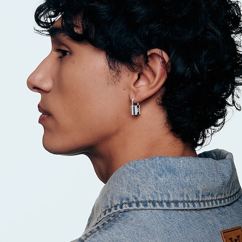 Jewellery - Silver Lockit Earring, Sterling Silver Jewellery Categories Earrings | LOUIS VUITTON (Product zoom)