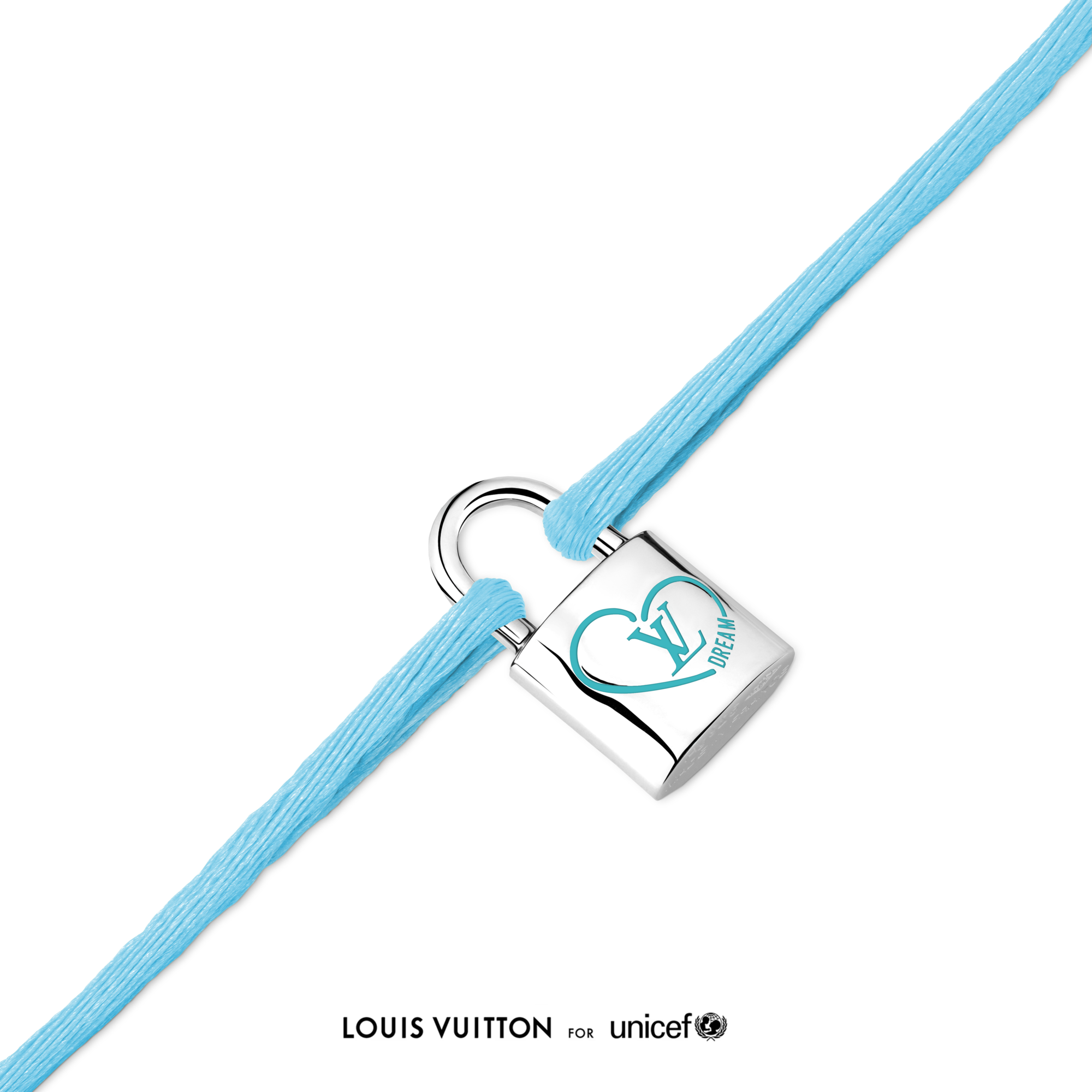 Jewellery - Silver Lockit x Felix Bracelet, Sterling Silver, Blue Lacquer and Polyester Cord  Jewellery Categories Bracelets | LOUIS VUITTON (Product zoom)