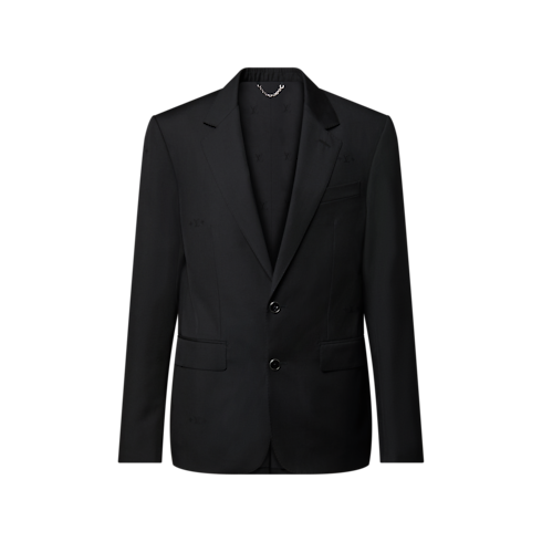 Men - Single-Breasted Jacquard Gaston Jacket Men Ready-to-Wear All Ready-to-Wear | LOUIS VUITTON (Product zoom)