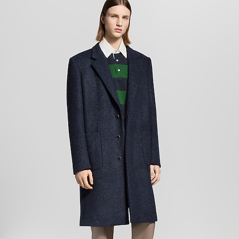 Men - Single-Breasted Wool City Coat Men Ready-to-Wear Outerwear and Coats | LOUIS VUITTON (Product zoom)