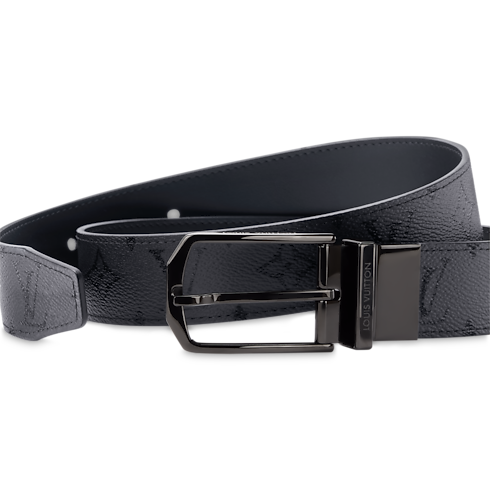 Men - Slender Monogram Midnight 35MM Reversible Belt G72 Men Accessories Belts | LOUIS VUITTON (Product zoom)