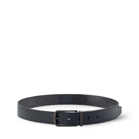 Men - Slender Monogram Midnight 35MM Reversible Belt G72 Men Accessories Belts | LOUIS VUITTON (Product zoom)