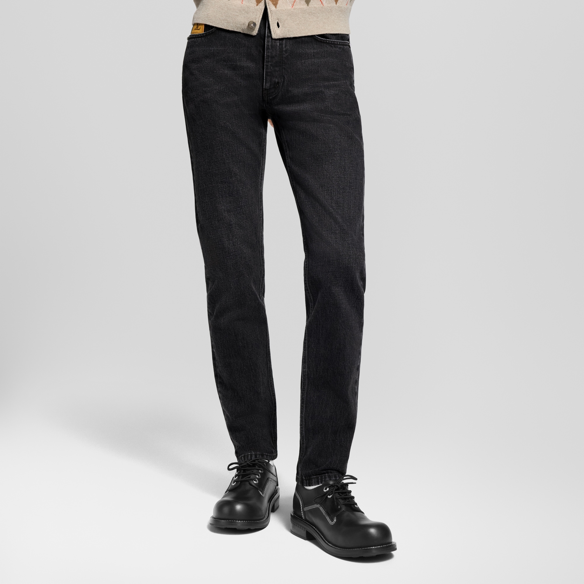 Men - Slim Fit Denim Trousers  Men Ready-to-Wear Denim Collection | LOUIS VUITTON (Product zoom)