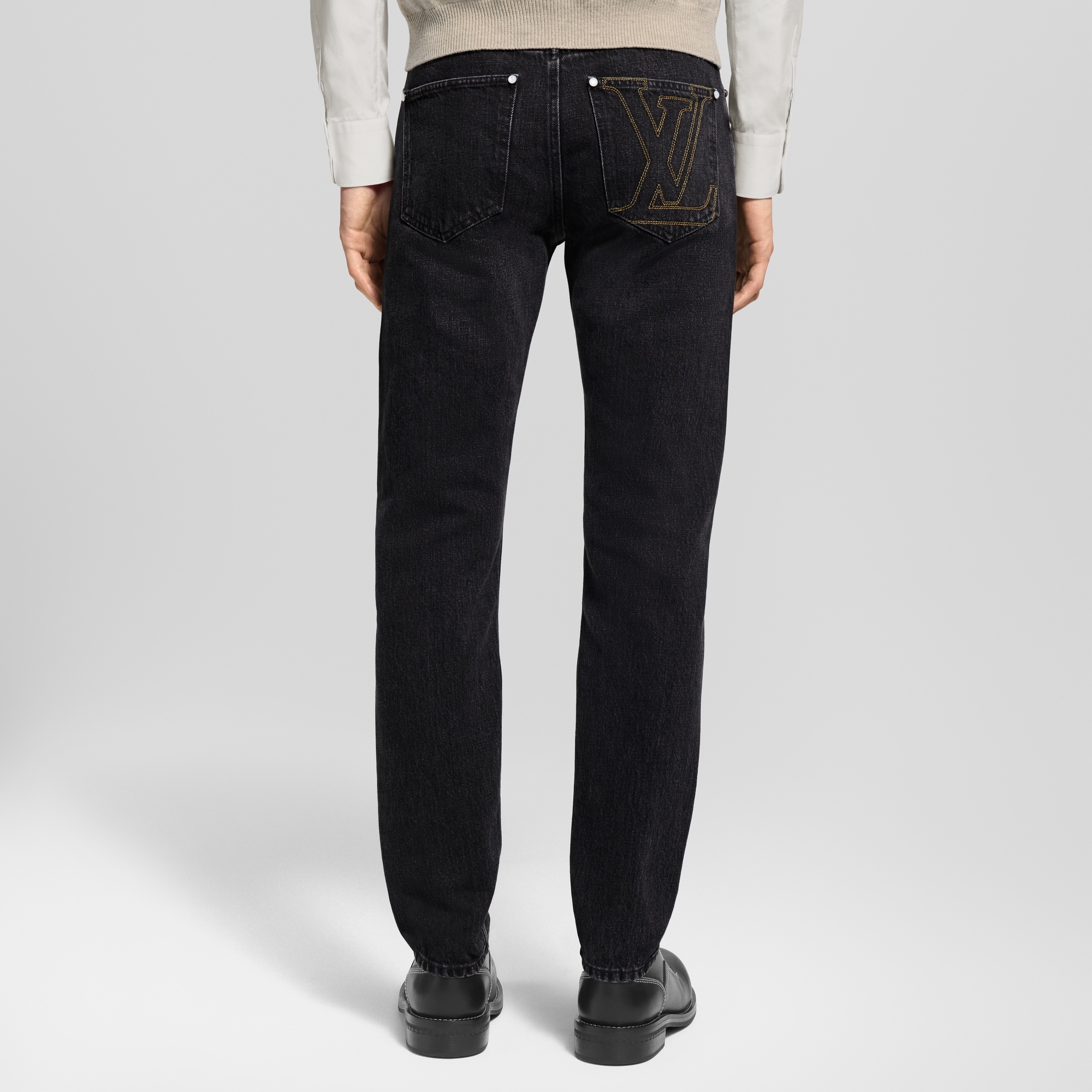 Men - Slim Fit Denim Trousers  Men Ready-to-Wear Denim Collection | LOUIS VUITTON (Product zoom)