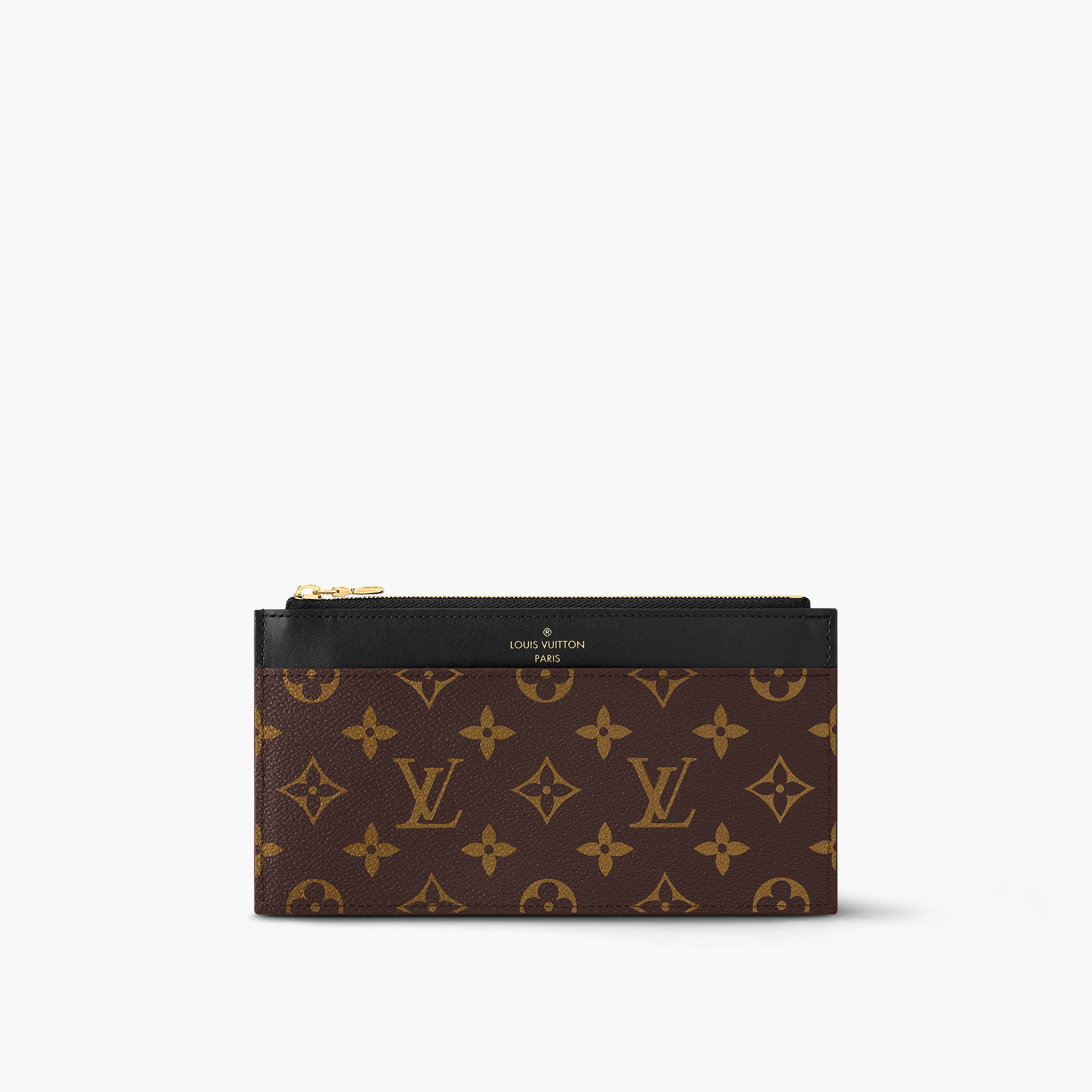Slim Purse Luxury Monogram Canvas Black LOUIS VUITTON