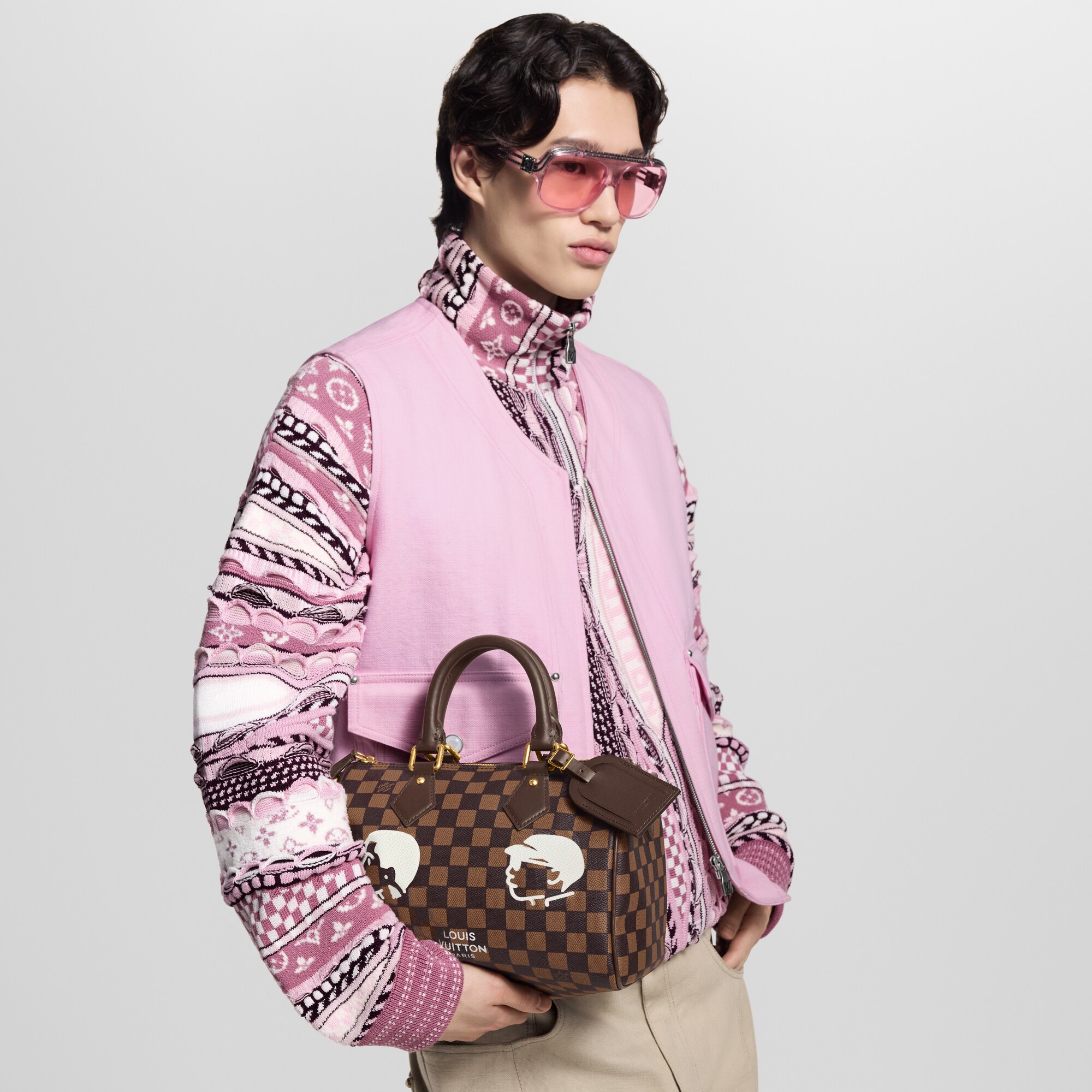 Bags and Small Leather Goods - Speedy 25 Bandoulière Bag Damier Ebene Canvas Bags and Small Leather Goods Men