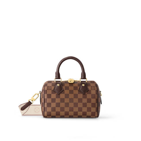 Bags and Small Leather Goods - Speedy Bandoulière 20 Bag Damier Ebene Canvas Bags and Small Leather Goods Women's Handbags LV Icons | LOUIS VUITTON (Product zoom)