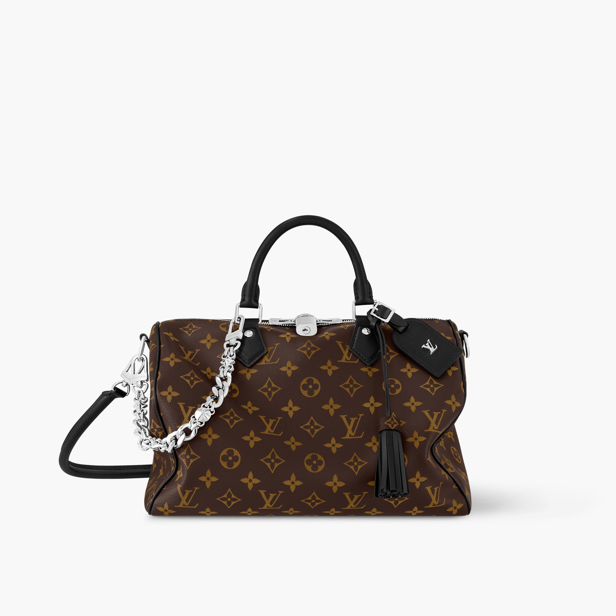 Speedy Soft 30 Dark Bag Luxury Monogram Canvas Brown LOUIS VUITTON