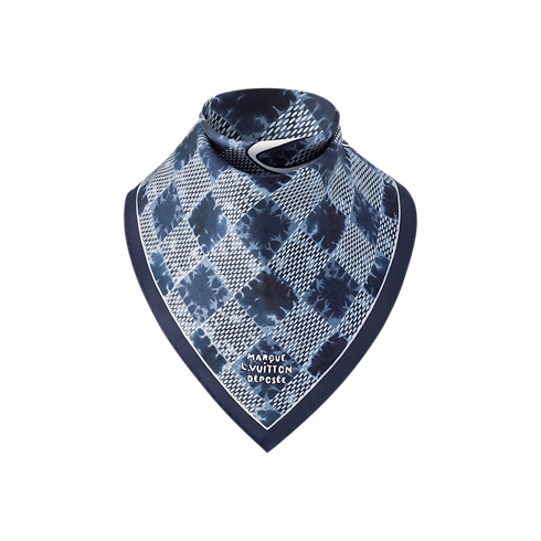 Men - Splash Damier Silk Square S00 Men Accessories Silk and Bandanas | LOUIS VUITTON (Product zoom)