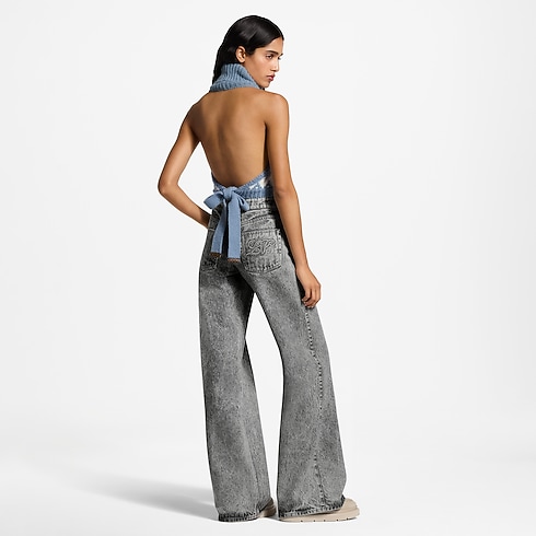 Women - Stonewashed Flare Jeans Women Ready-to-Wear Pants and Shorts | LOUIS VUITTON (Product zoom)