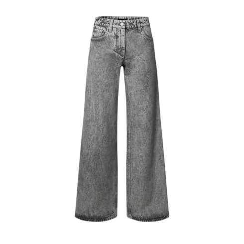 Women - Stonewashed Flare Jeans Women Ready-to-Wear Pants and Shorts | LOUIS VUITTON (Product zoom)