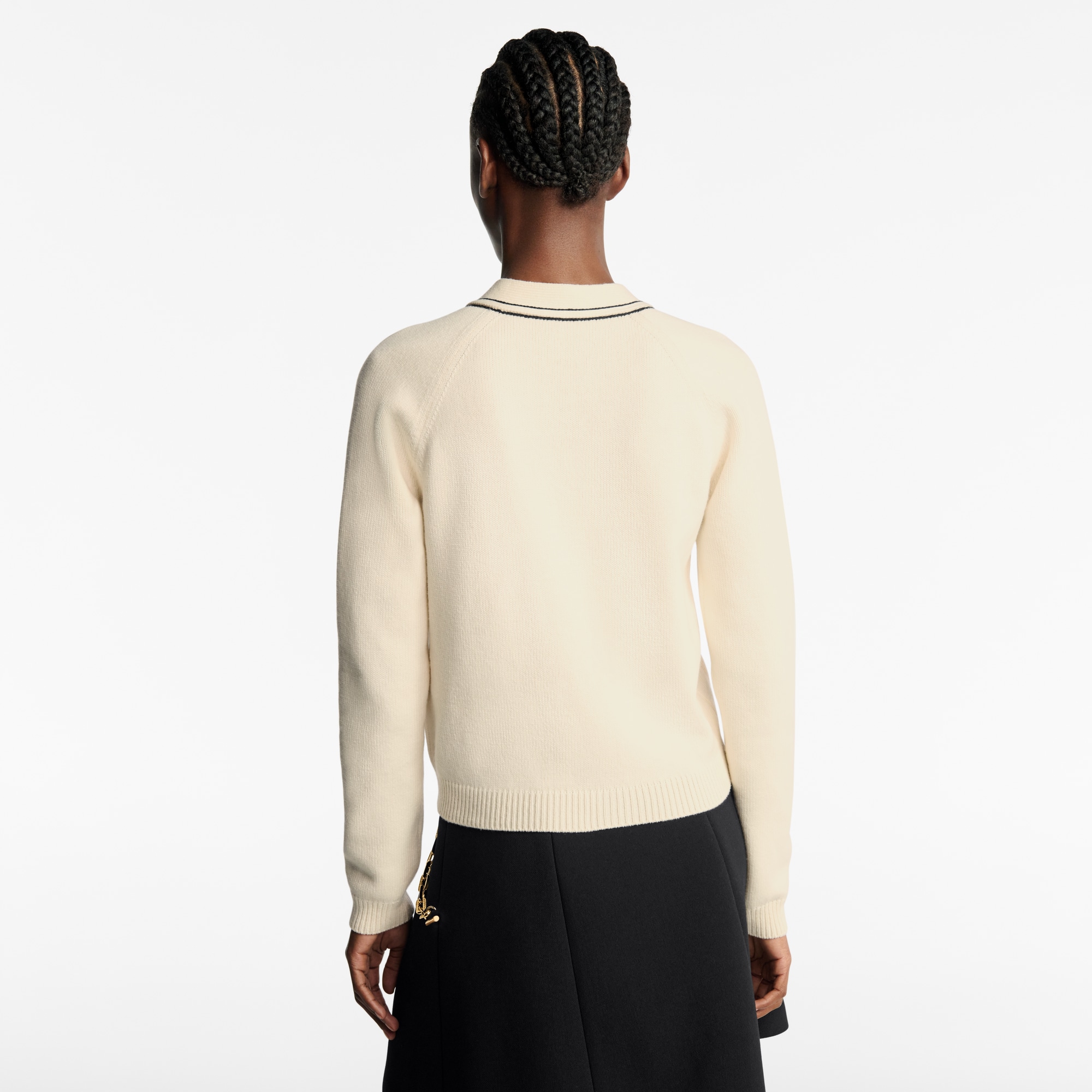 Women - Stripe Accent Cardigan  Women Ready-to-Wear Knitwear | LOUIS VUITTON (Product zoom)