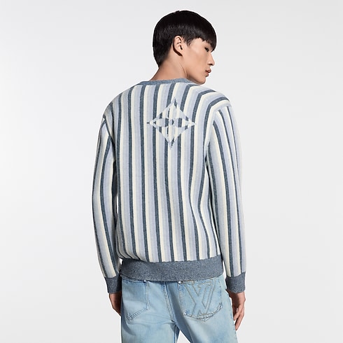 Men - Striped Jacquard Cardigan Men Ready-to-Wear All Ready-to-Wear | LOUIS VUITTON (Product zoom)