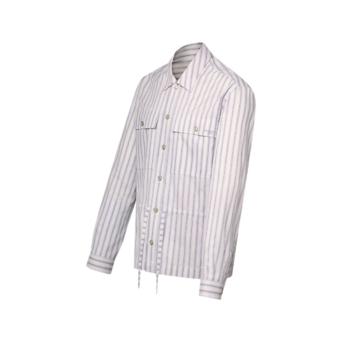 Men - Striped Overshirt Men Ready-to-Wear All Ready-to-Wear | LOUIS VUITTON (Product zoom)