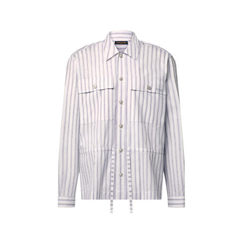 Men - Striped Overshirt Men Ready-to-Wear All Ready-to-Wear | LOUIS VUITTON (Product zoom)