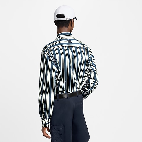 Men - Striped Oversized Shirt Men Ready-to-Wear Shirts | LOUIS VUITTON (Product zoom)