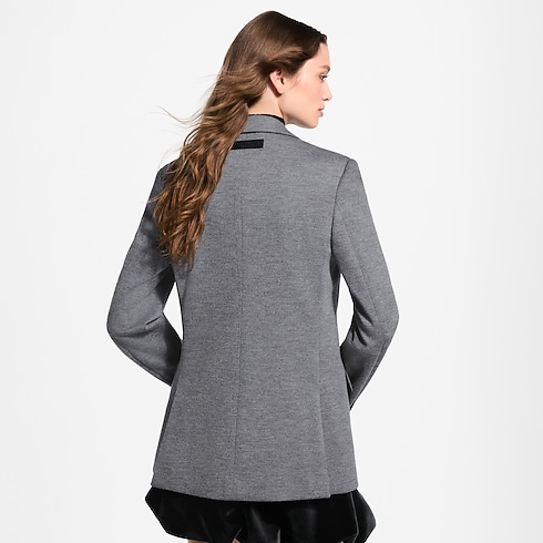 Women - Tailored Flannel Jacket Women Ready-to-Wear Coats and Jackets | LOUIS VUITTON (Product zoom)