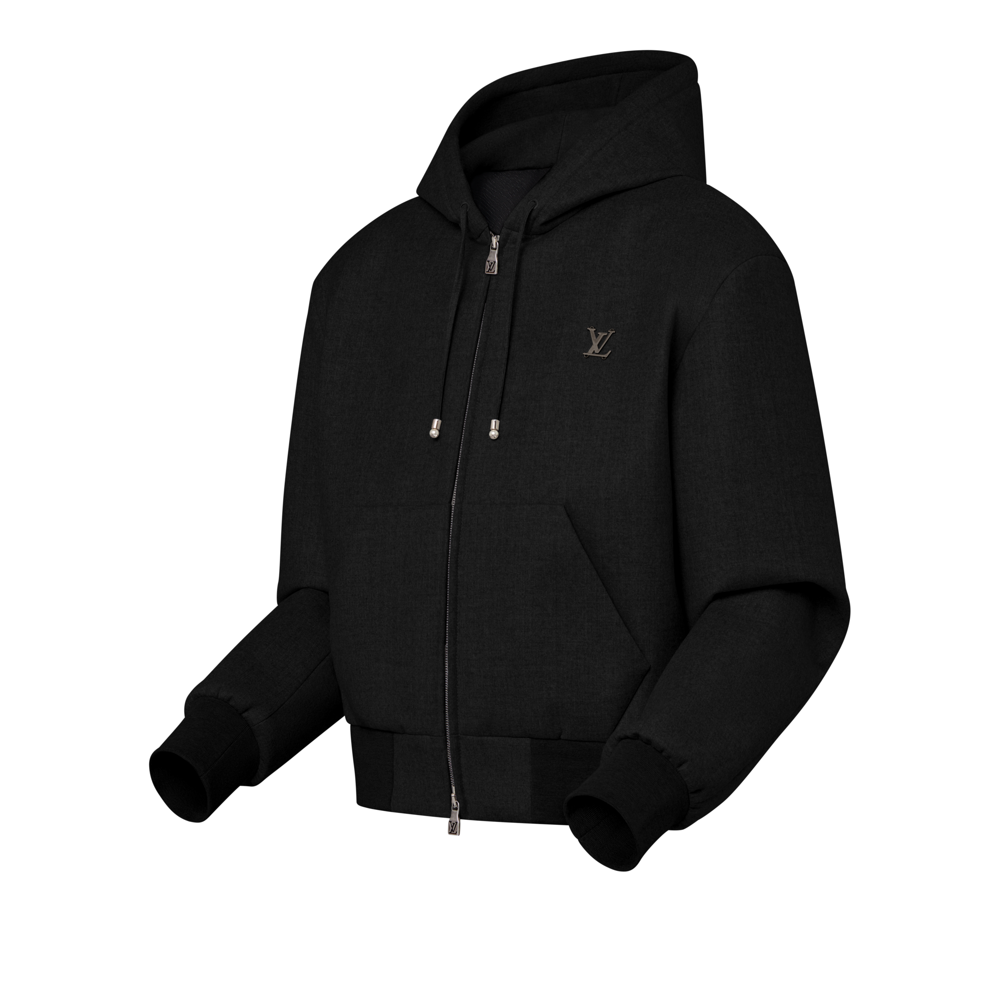 Men - Tailored Technical Wool Hooded Blouson  Men Ready-to-Wear Outerwear and Coats | LOUIS VUITTON (Product zoom)