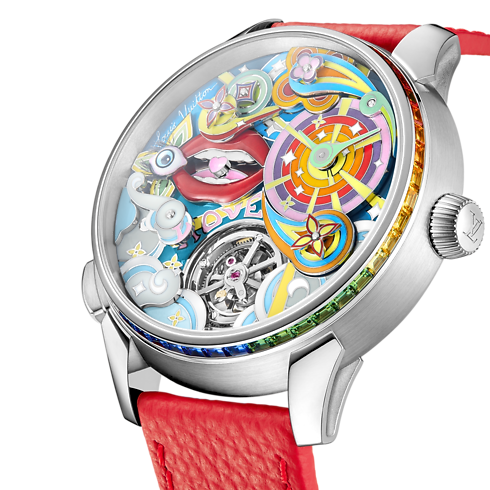 Watches - Tambour Arty Automata, Automatic, 42 MM, White Gold Watches Watches } | LOUIS VUITTON (Product zoom)