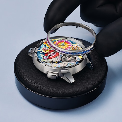 Watches - Tambour Arty Automata, Automatic, 42 MM, White Gold Watches Watches } | LOUIS VUITTON
