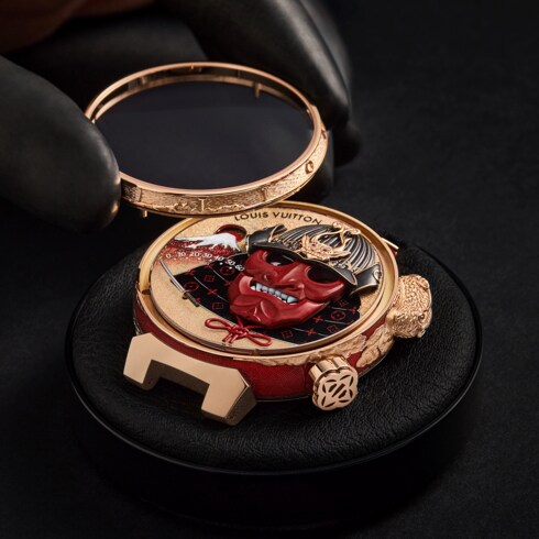 Watches - Tambour Bushido Automata, Manual, 46.8 MM, Rose Gold Watches Watches } | LOUIS VUITTON