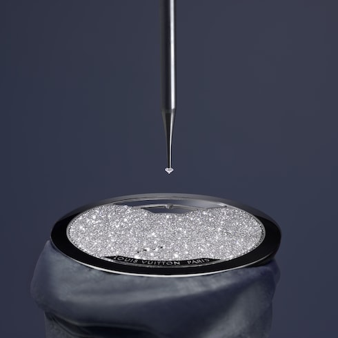 Watches - Tambour Convergence, Automatic, 37MM, Platinum and Diamonds Watches Watches } | LOUIS VUITTON