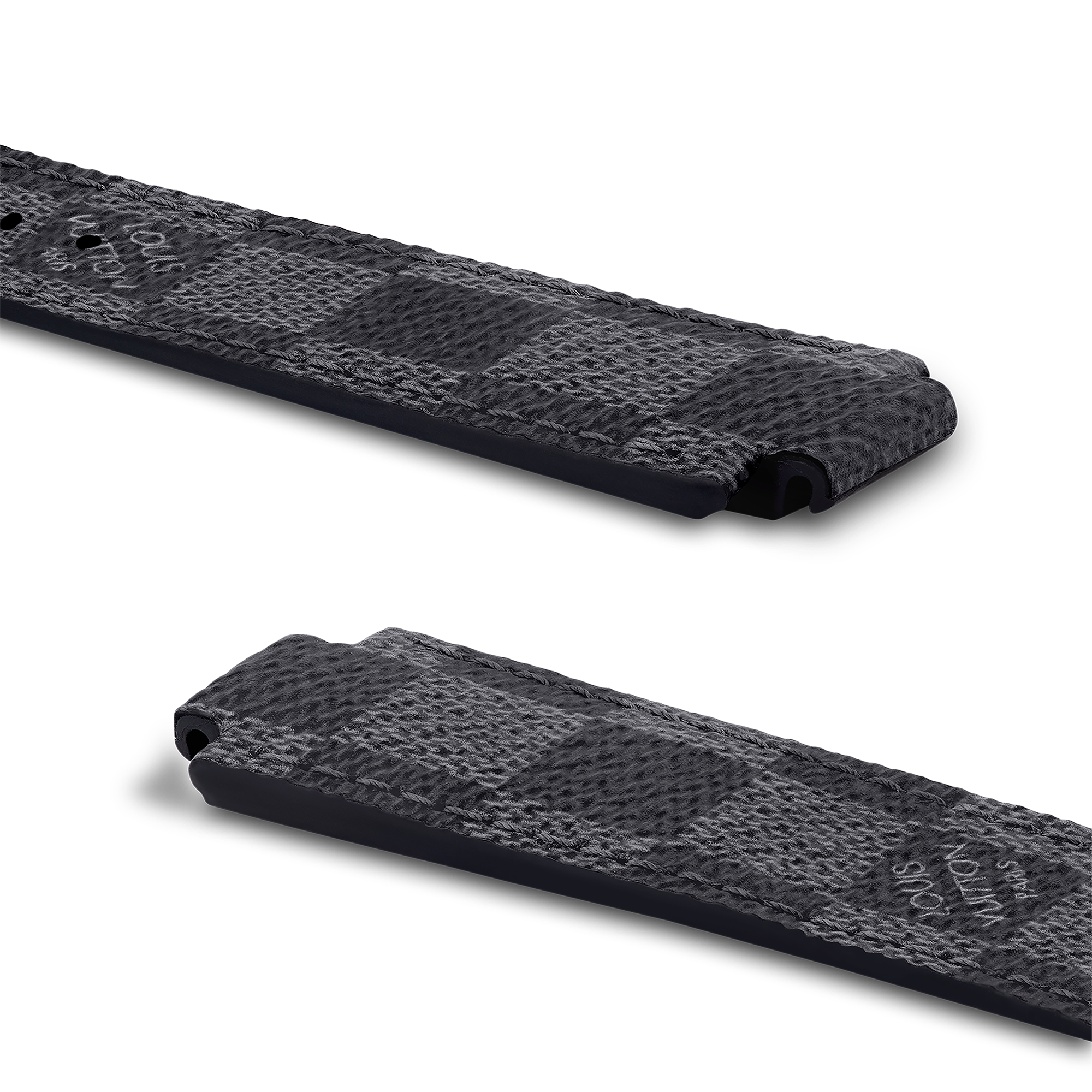 Watches - Tambour Damier Graphite Canvas Strap  Watches Watches Collections Watch Straps | LOUIS VUITTON (Product zoom)