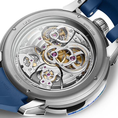 Watches - Tambour Galactique, Manual, 46.7 MM, Titanium and White Gold Watches Watches } | LOUIS VUITTON (Product zoom)