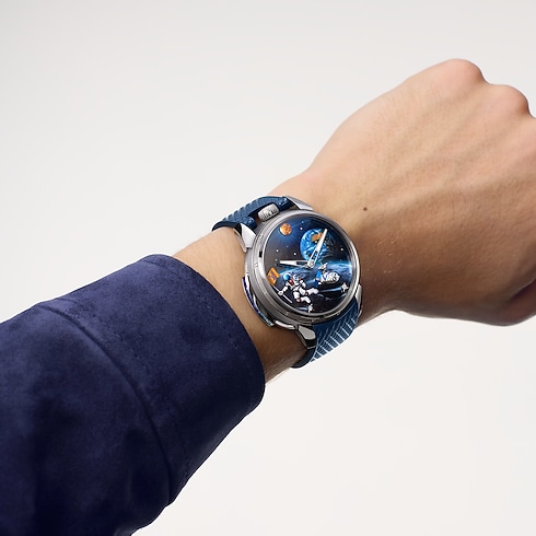 Watches - Tambour Galactique, Manual, 46.7 MM, Titanium and White Gold Watches Watches } | LOUIS VUITTON (Product zoom)
